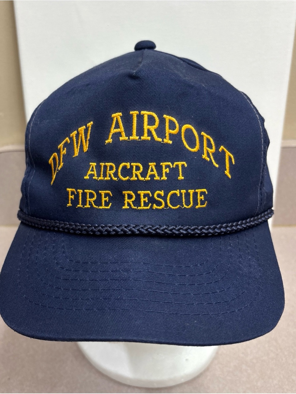 Vintage Dallas Forth Worth DFW AirPort Aircraft Fire Rescue Hat Cap Strapback